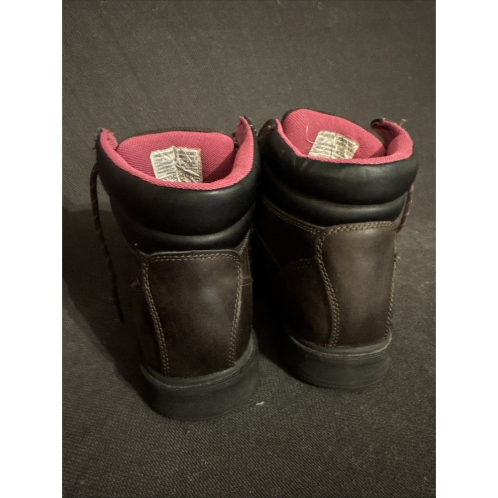 Womens Brahma Steel Toe Boots Brown With Pink Interior Size 8 - Picture 4 of 6